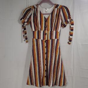Speechless Multicolor Striped Casual Dress